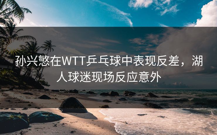 孙兴慜在WTT乒乓球中表现反差，湖人球迷现场反应意外
