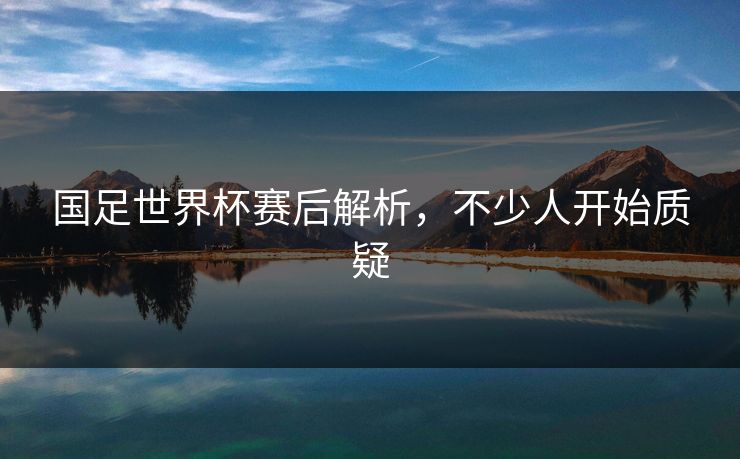 国足世界杯赛后解析,不少人开始质疑
